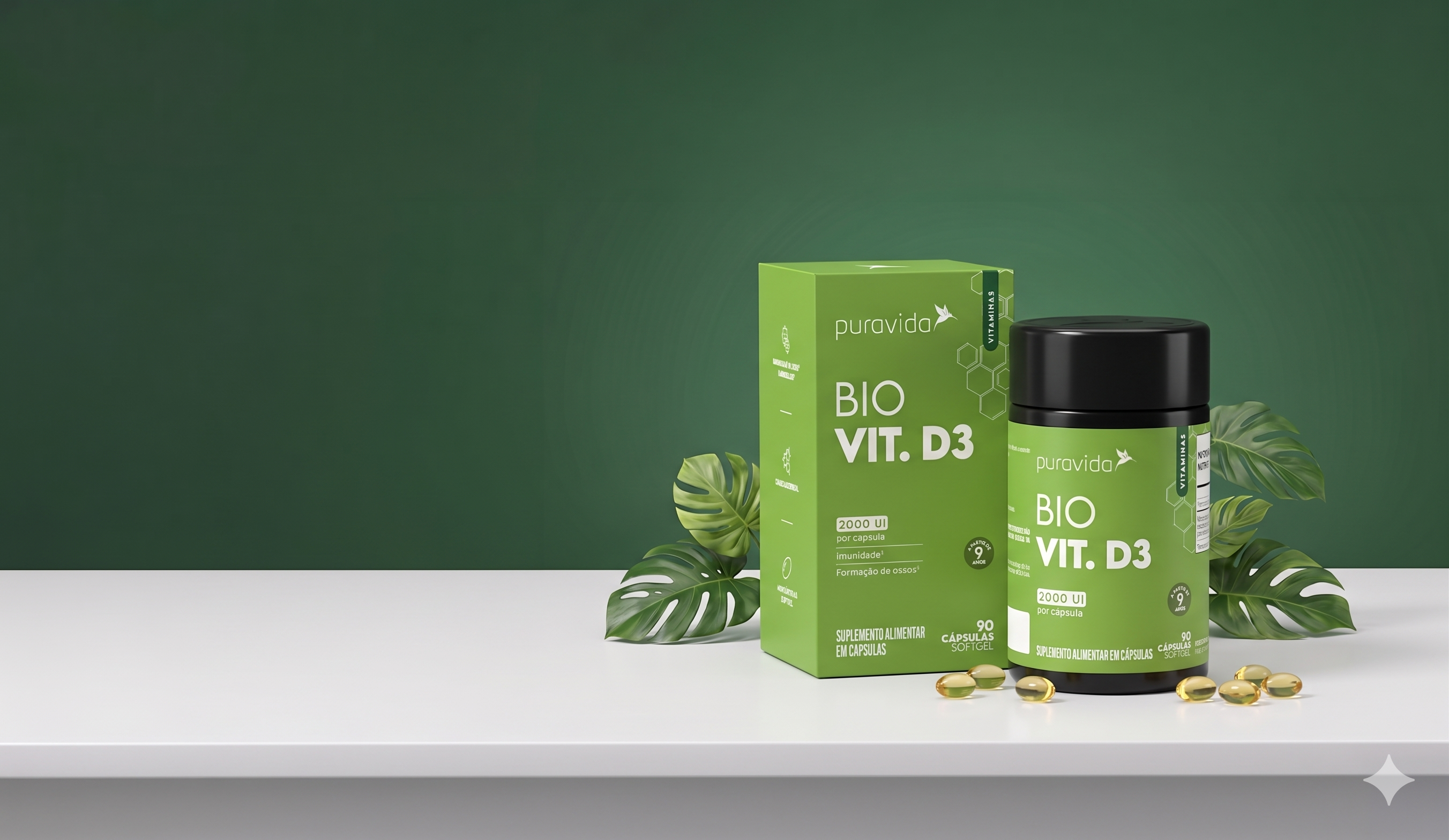 Bio Vit. D3 — embalagem e frasco