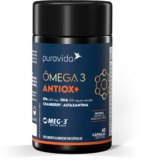 Ômega 3 Antiox+ — Ômega 3, Proantocianidina de cranberry, D-alfa-tocoferol (vitamina E), Astaxantina