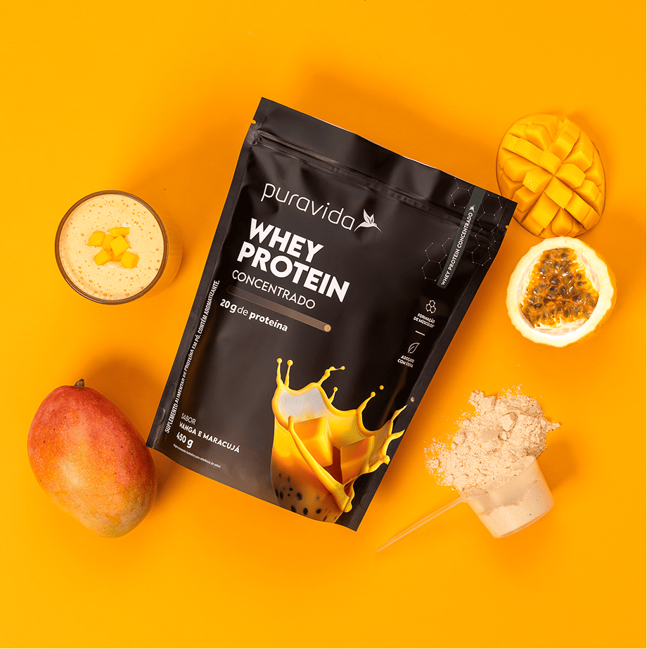 Whey Protein Concentrado sabor Manga e Maracujá